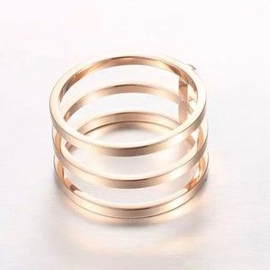 Double Or Triple Layer Stacking 18k Gold Ring Gift
